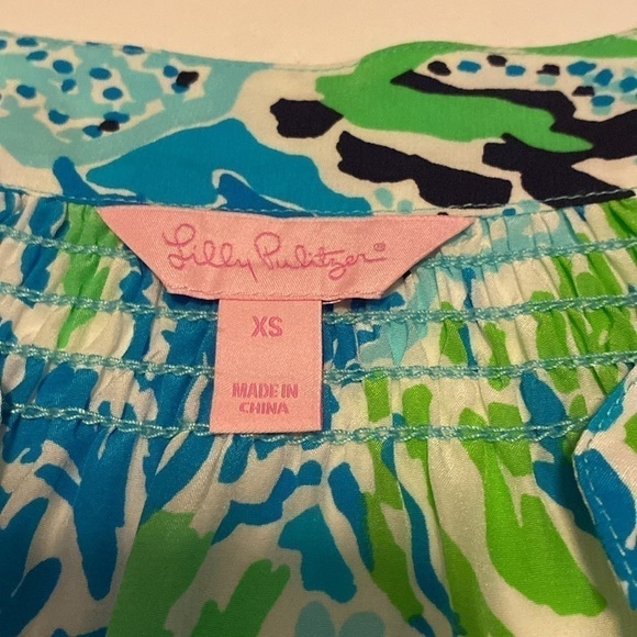Lilly Pulitzer Elsa top let’s cha cha spa blue - Picture 2 of 8
